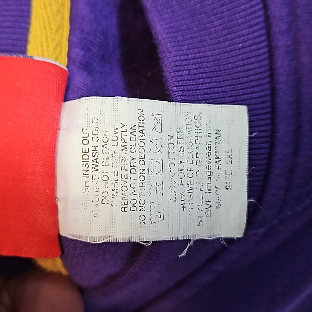 Vtg Viking's 2XL crewneck sweatshirt, purple gold - Picture 7 of 8
